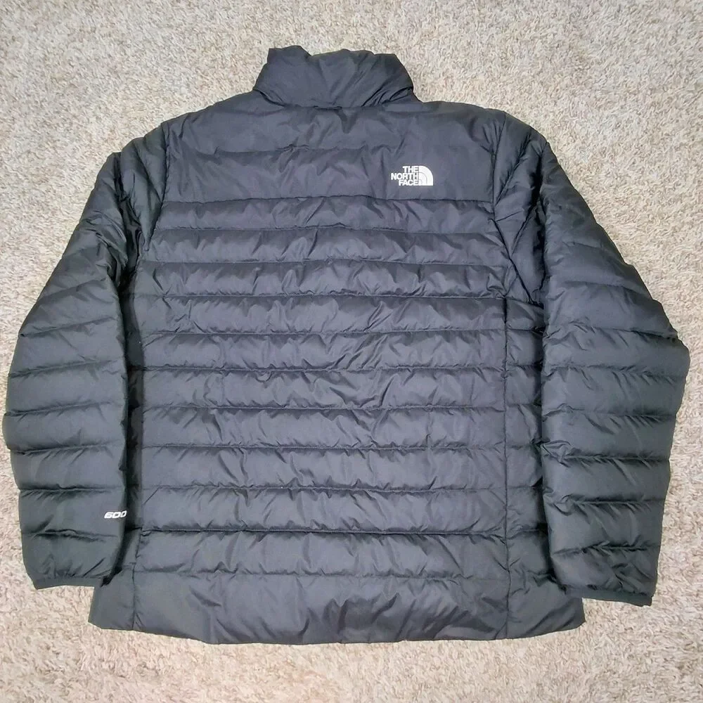 NEW The North Face Minoqua Down Jacket Mens Large Black 600 Fill Full Zip Puffer